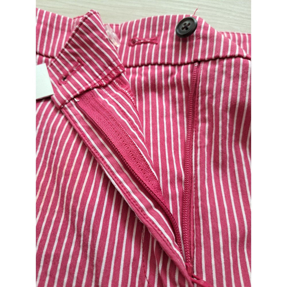 Anne Klein Pink White Pinstripe Stretch Shorts Womens Size 8 - Picture 7 of 9